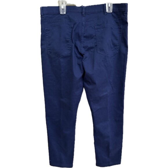 Lands' End Men's Straight Fit 5 Pocket Stretch Denim Jeans Blue Navy Size 38 - Picture 2 of 4